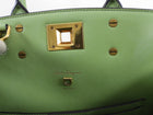 Ferragamo Hedren Green Two Way Tote Bag