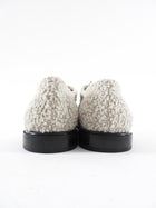 Giorgio Armani Beige Boucle Wool and Patent Cap Toe Oxford Shoes - 40