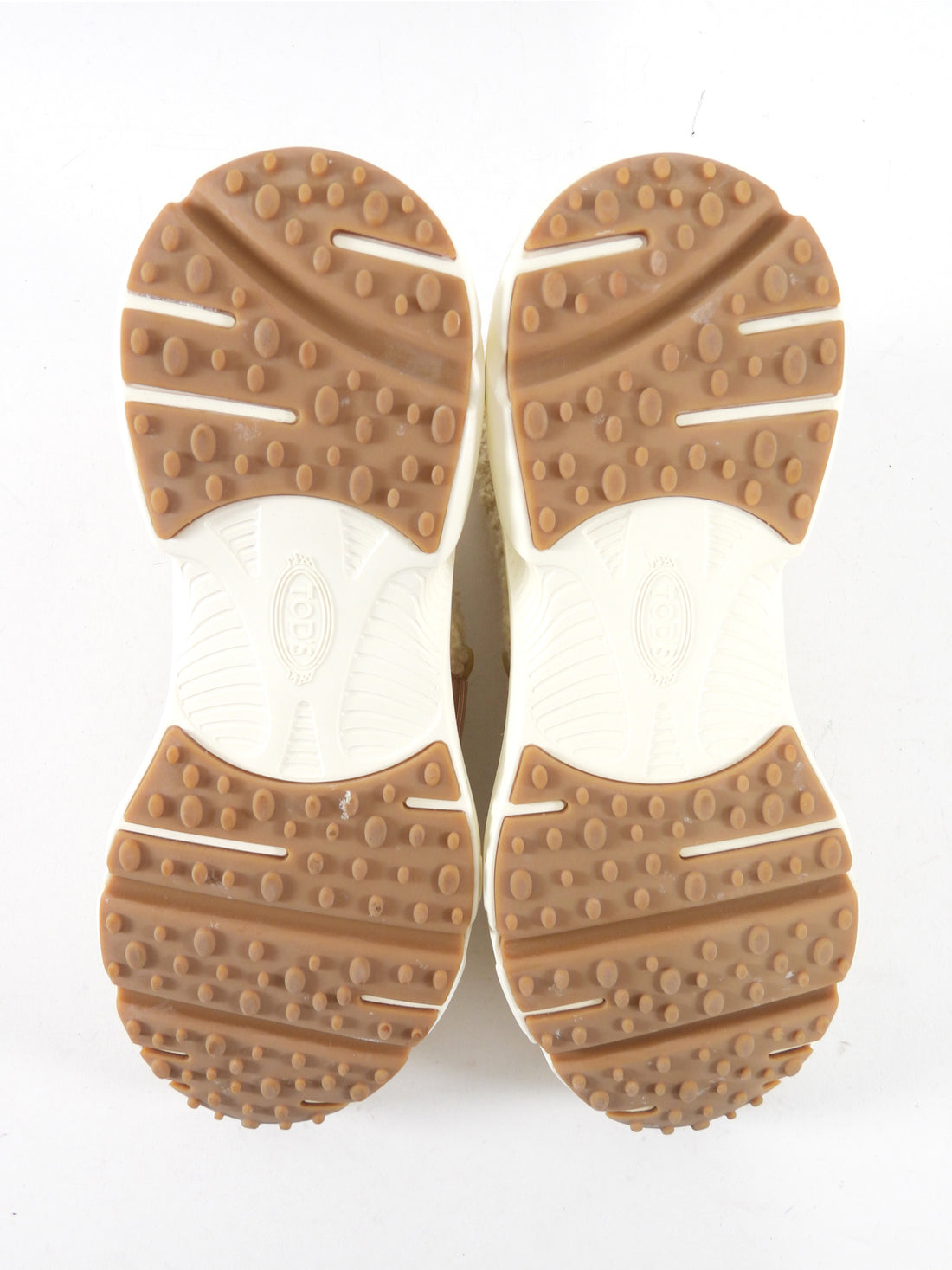 Tods Kate Beige Boucle Stretch Sock Ankle Sneakers - 40.5