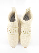 Tods Kate Beige Boucle Stretch Sock Ankle Sneakers - 40.5