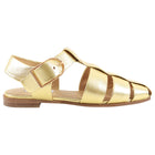 Gabriela Hearst Gold Metallic Leather Lynn fisherman Sandals - 37