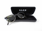 Garrett Leight California Optical Grey Tortoise Round Angelus Sunglasses