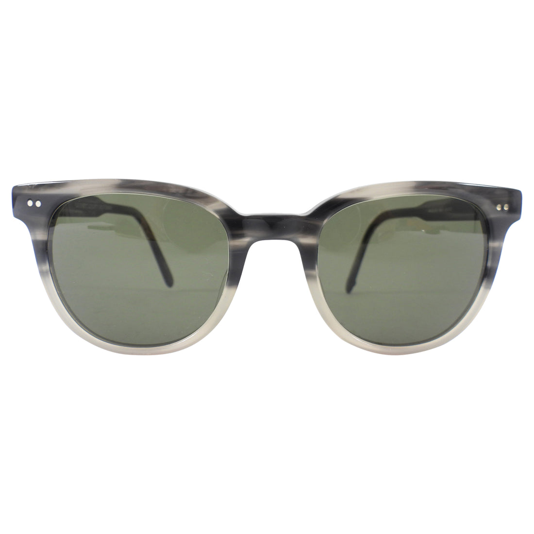 Garrett Leight California Optical Grey Tortoise Round Angelus Sunglasses