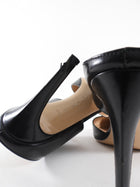 Gianvito Rossi Black Leather Point Toe Mules - 35.5