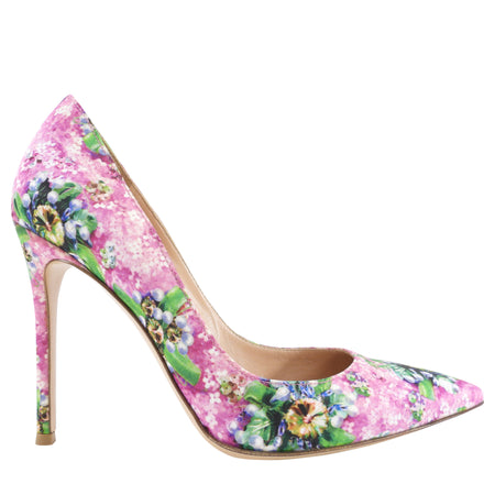 Gianvito Rossi x Mary Katrantzou Pink Floral Pump - 38.5