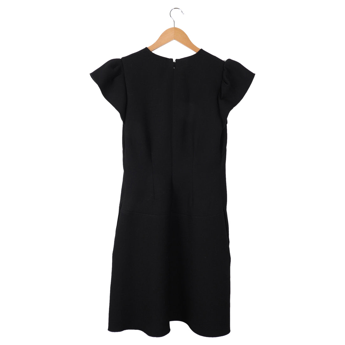 Giambattista Valli Black Cap Ruffle Sleeve Dress - 8