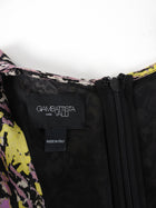 Giambattista Valli Pink and Yellow Silk Puff Sleeve Dress - IT42 / S / 6