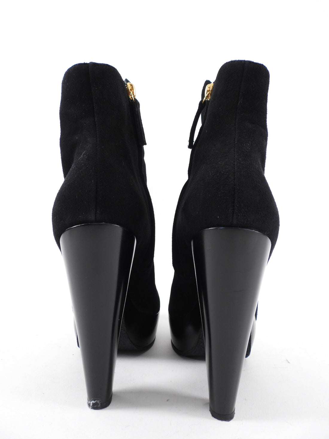 Giuseppe Zanotti Black Suede Platform Ankle Boots - 40 / 9.5