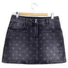 Givenchy Grey Denim Logo Mini Skirt - FR38 / USA 6 / M