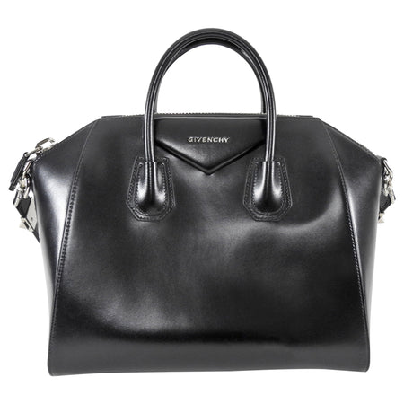 Givenchy Black Leather Large Antigona Two Way Handbag