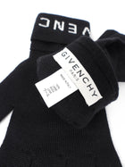 Givenchy Black Stretch Knit Logo Gloves - Ladies L / XL or Men's