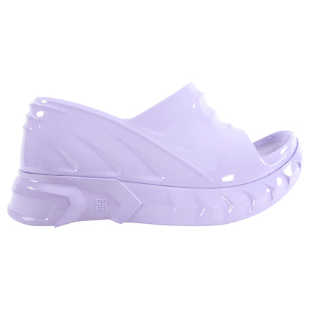 Givenchy Lilac Purple Rubber Marshmallow Slides - 9