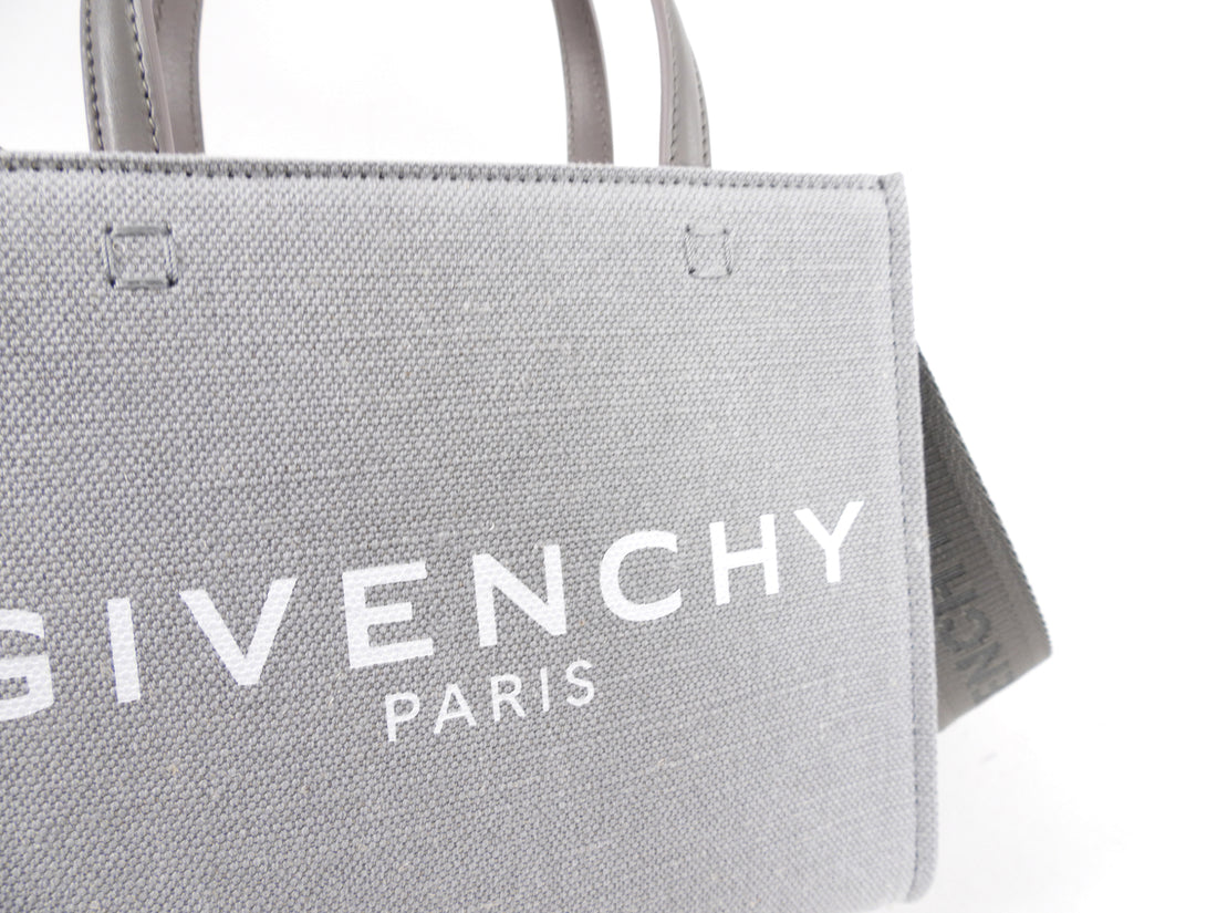 Givenchy Light Grey Canvas Mini G-Tote Bag