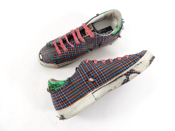 Golden Goose Superstar Plaid Sneakers - 39 – I MISS YOU VINTAGE