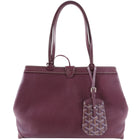 Goyard Plum Leather Goyardine Logo Bellechasse Biaude Shoulder Bag