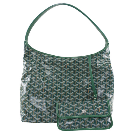 Goyard Green Goyardine Boheme Hobo Shoulder Bag