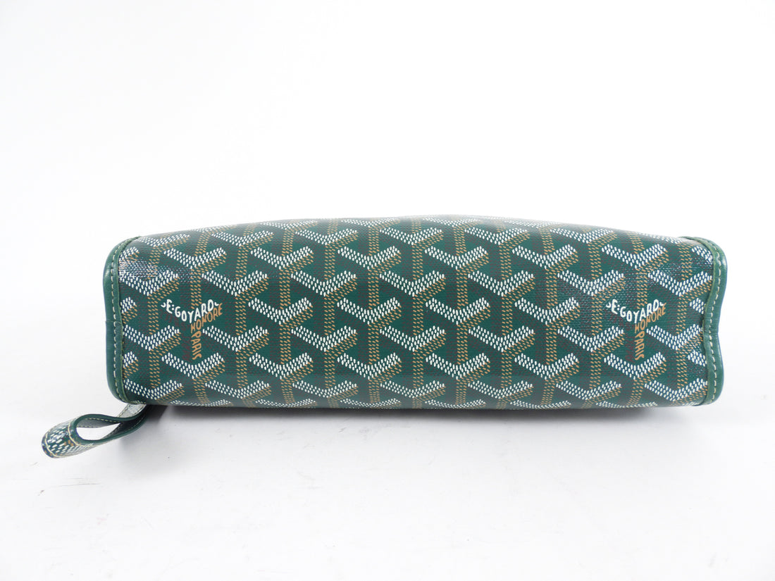 Goyard Green Monogram Jouvence MM Toiletry Bag Clutch with Wristlet