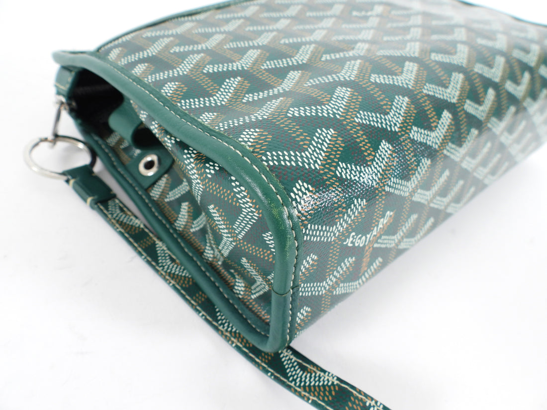 Goyard Green Monogram Jouvence MM Toiletry Bag Clutch with Wristlet