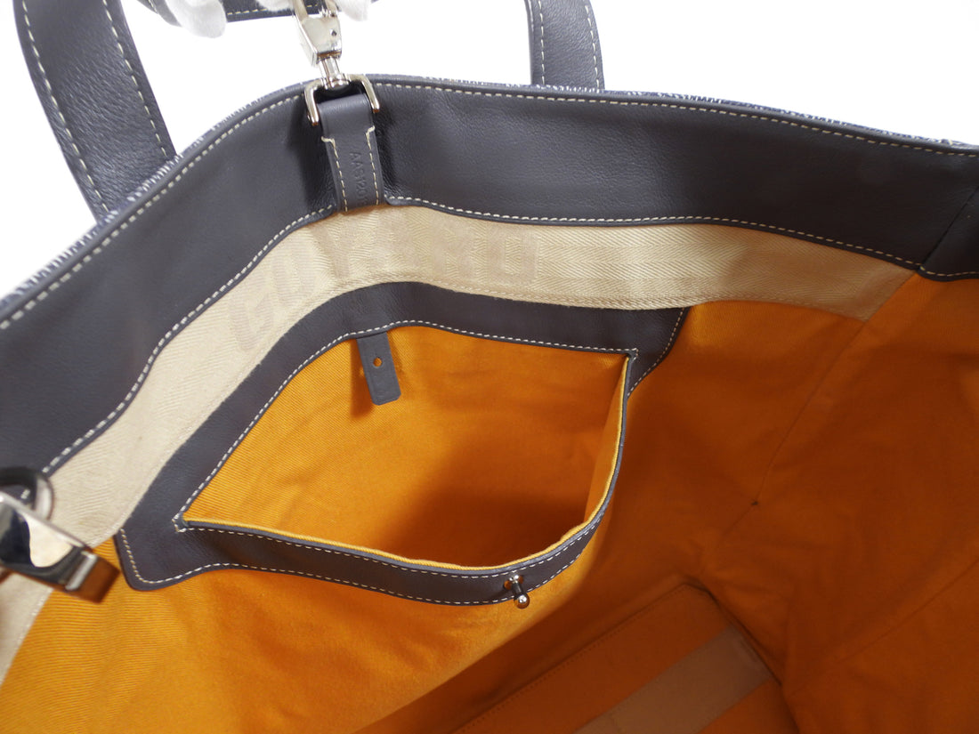 Goyard Grey Voltaire Satchel Tote Bag and Passport Holder Set
