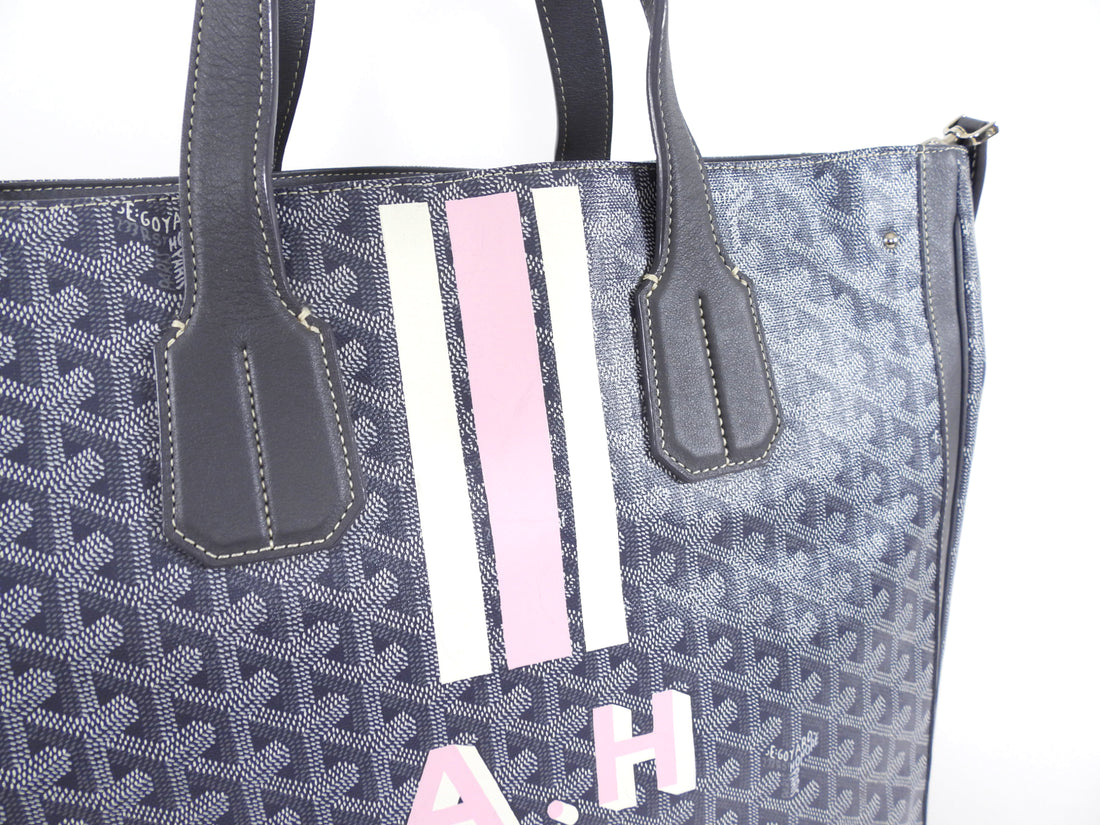 Goyard Grey Voltaire Satchel Tote Bag and Passport Holder Set