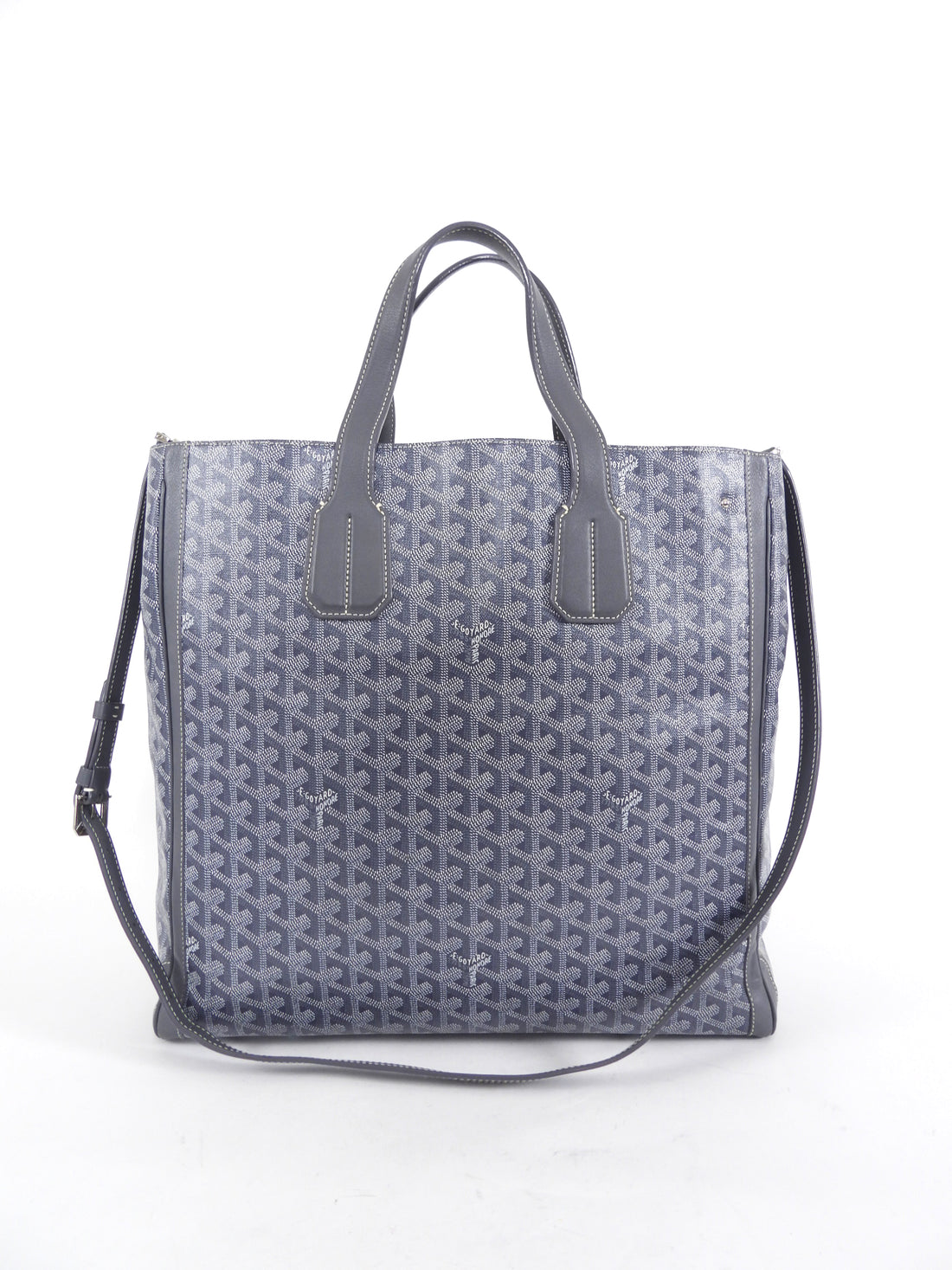 Goyard Grey Voltaire Satchel Tote Bag and Passport Holder Set