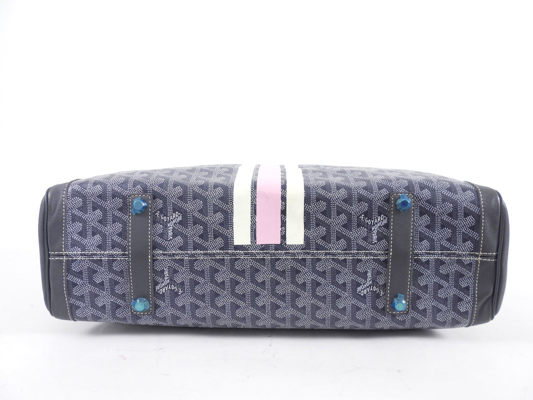 Goyard Grey Voltaire Satchel Tote Bag and Passport Holder Set