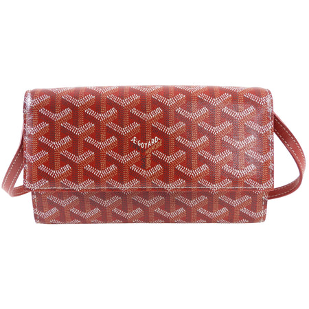 Goyard Red Goyardine Varenne Wallet on Strap