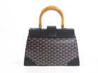 Goyard Goyardine Saigon MM Wood Trim Handbag