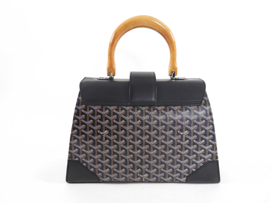 Goyard Goyardine Saigon MM Wood Trim Handbag