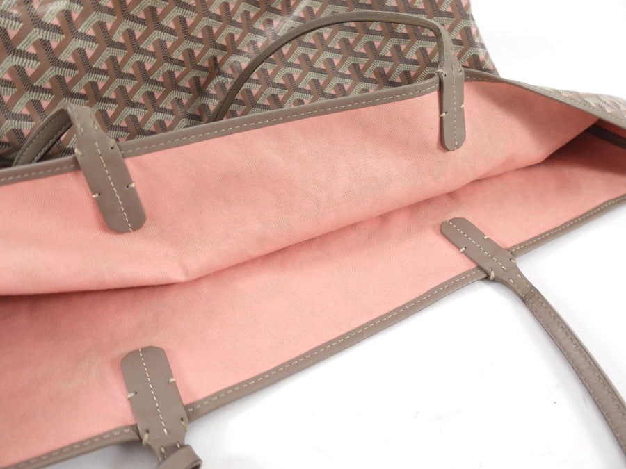 Goyard St. Louis GM Claire Voie Tote Bag Limited Edition Pink Taupe