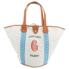 Goyard 2025 Turquoise and Tan Linen Canvas Reversible Balhaera Tote