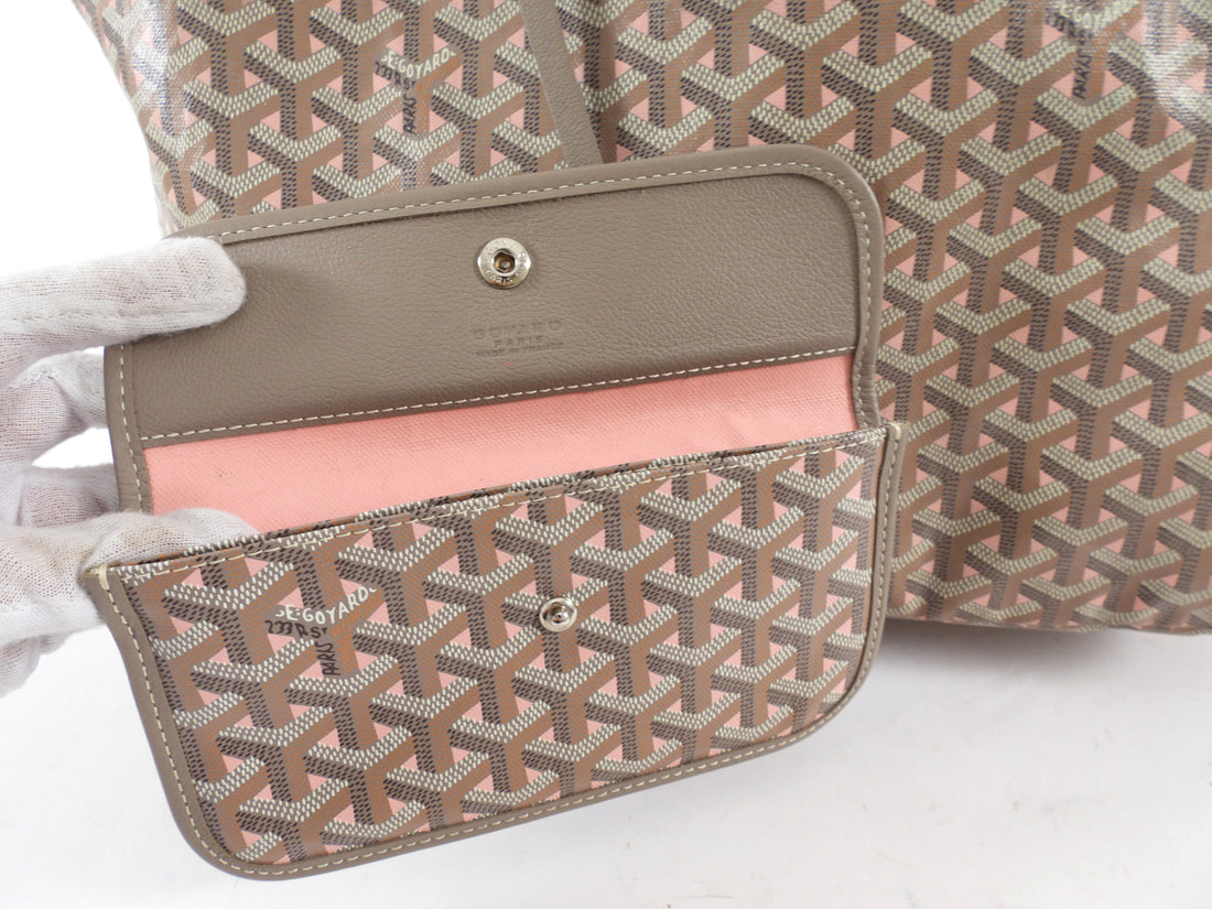 Goyard St. Louis GM Claire Voie Tote Bag Limited Edition Pink Taupe