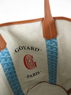 Goyard 2025 Turquoise and Tan Linen Canvas Reversible Balhaera Tote