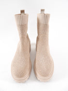 Gianvito Rossi Nude Stretch Sock Ankle Boots - 37