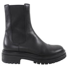 Gianvito Rossi Black Leather Lug Ankle Boot - 37 / 6.5