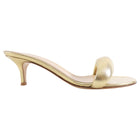 Gianvito Rossi Gold Puff Leather Mules - 37