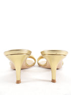 Gianvito Rossi Gold Puff Leather Mules - 37