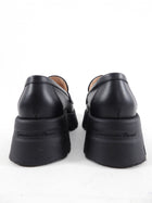 Gianvito Rossi Black Leather Farren Platform Penny Loafer 37 / 7