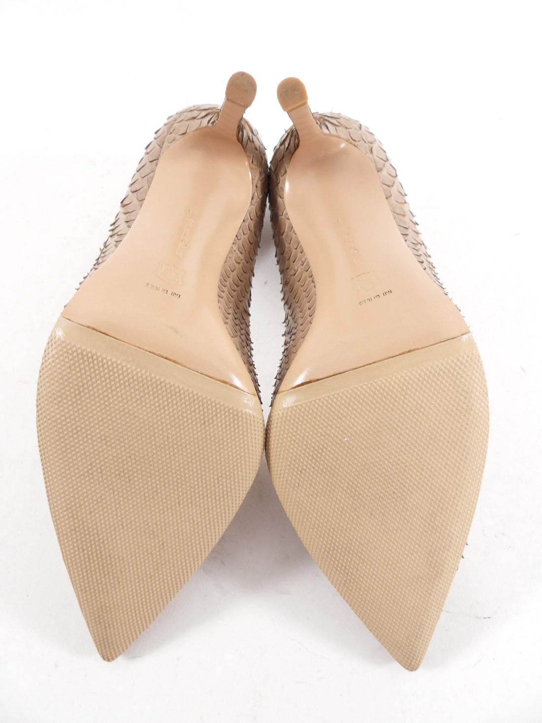 Gianvito Rossi Beige Python 110mm Pumps - 41