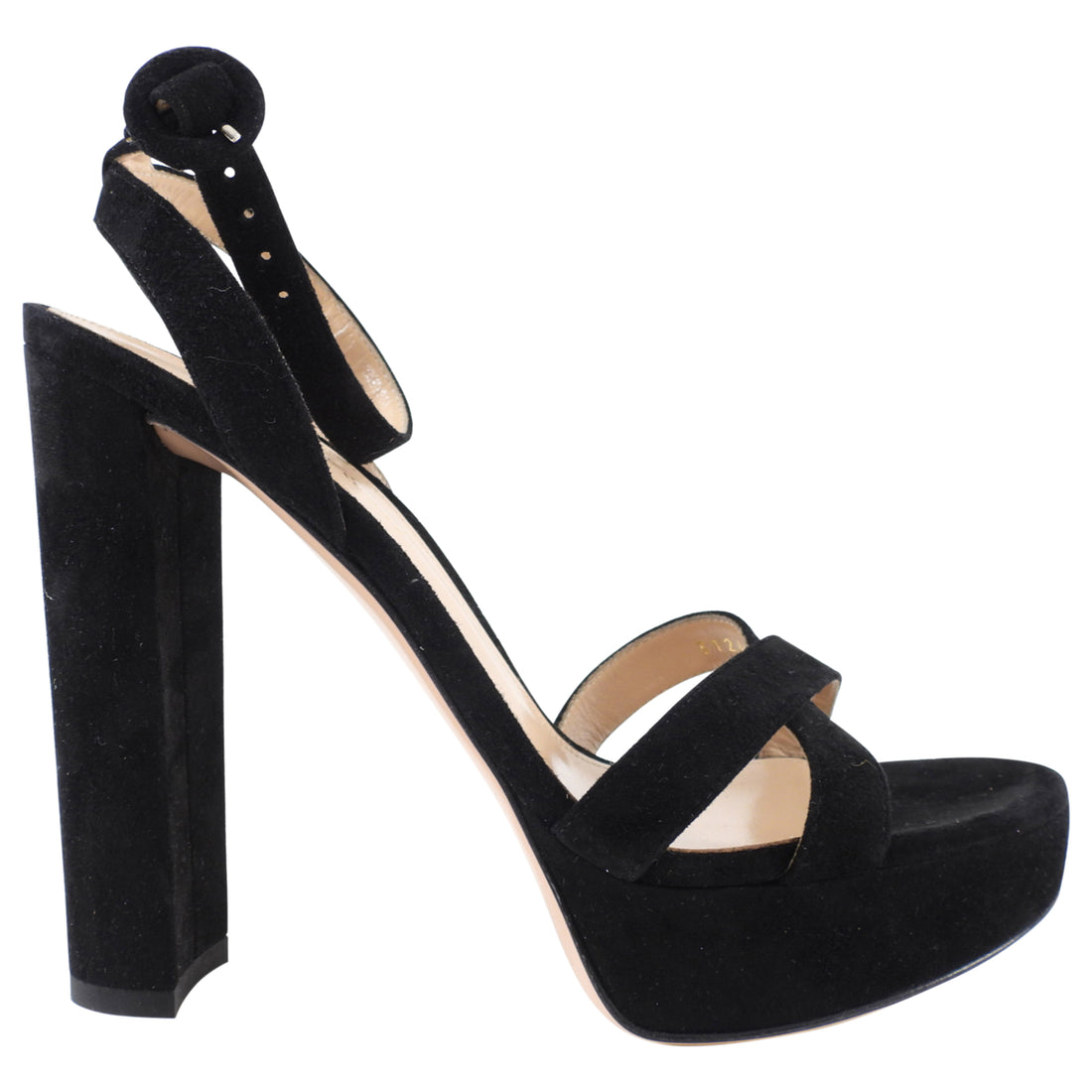 Gianvito Rossi Black Suede Platform Sandals - 36.5