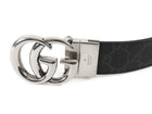 Gucci Black Reversible Monogram Canvas GG Marmont Belt - 105 / 42