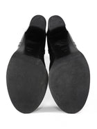 Gucci Black Leather G Hardware Knee High Block Heel Boots - 38