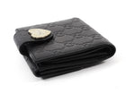 Gucci Black Monogram Empreinte Heart Compact Wallet