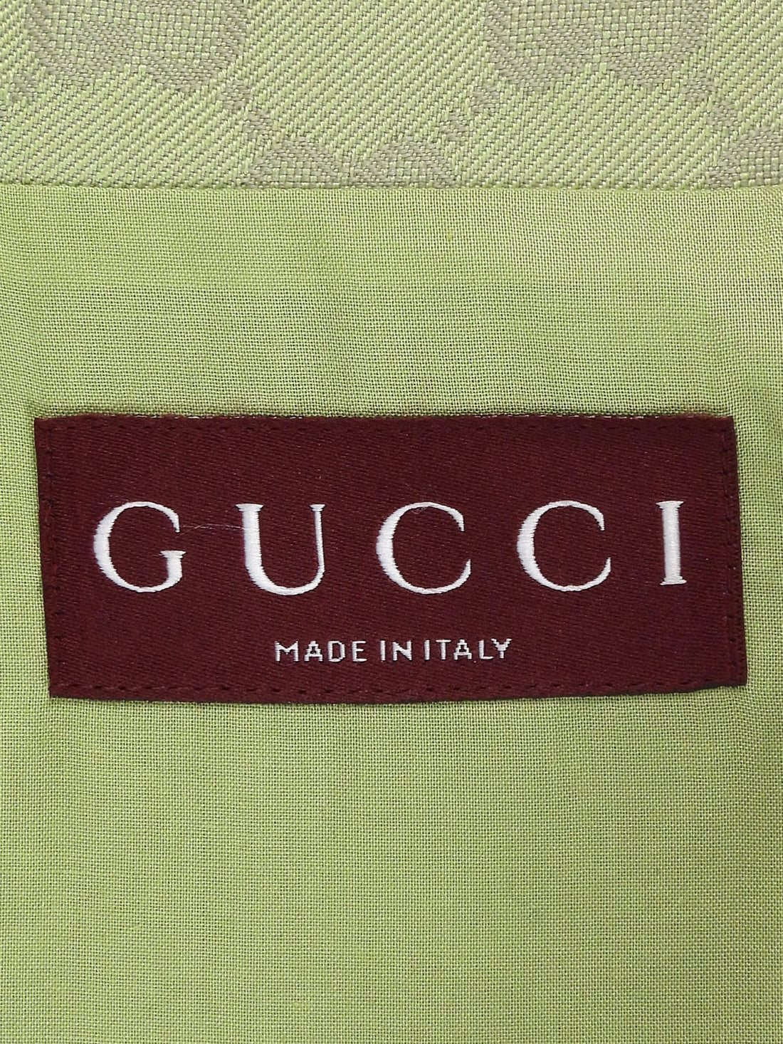 Gucci Green 2025 Gucci GG Monogram Cotton Gabardine Half Button Belted Shirt Dress - 42