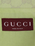 Gucci Green 2025 Gucci GG Monogram Cotton Gabardine Half Button Belted Shirt Dress - 42
