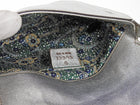 Gucci Silver Metallic Leather Signature Romy Mini Flap Bag