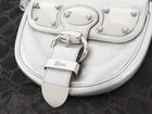 Gucci Silver Metallic Leather Signature Romy Mini Flap Bag