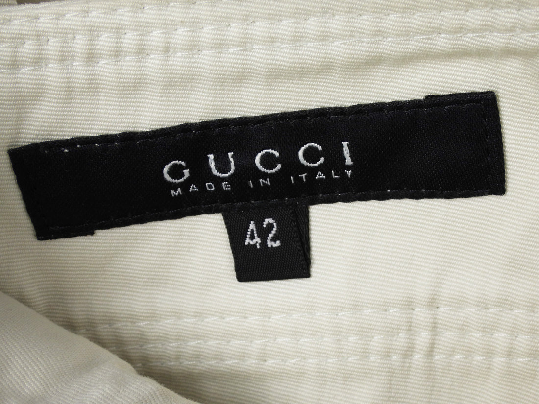Gucci Khaki Beige 2004 Vintage Single Button Two Piece Pant Suit - 44 / 42