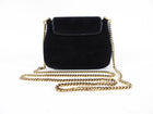 Gucci 1973 Black Small GG Logo Leather Crossbody Bag