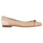 Gucci Nude Beige Metallic GG Monogram Bamboo Horsebit Ballet Flats - 40 / US 10